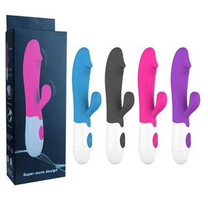 Juguete sexual masajeador 30 Velocidades Vibración dual Punto G Vibrador Vibrador Stick Juguetes sexuales para mujer dama Productos para adultos