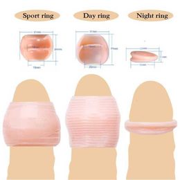 Seksspeeltje Massager 3 stks/set Herbruikbare Voorhuid Correctie Ring voor Mannen Penis Vertraging Ejaculatie Eikel Reparatie