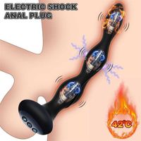 Masseur de jouets sexuels 5 fréquences électriques bouchons de poings de choc électrique vibratrice anale masturbatrice masseur prostate toys érotiques pour femmes