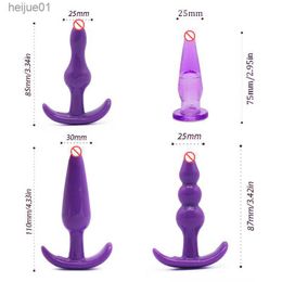 Sex toy masseur 7 Pcs / Set / lot Plug Anal Vibrateur Silicone Anal Femme Butt Plugs Produits Pour Adultes Pour Couples Femmes Masturbateur L230518
