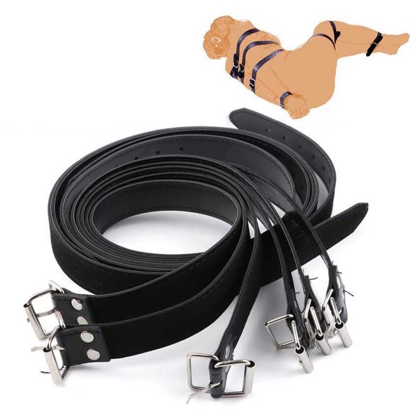 Masajeador de juguetes sexuales 7 unid/set Bondage Gear Bdsm Correas de sujeción Correas Esposas Muñequeras Fetiche Pareja Coqueteo Esclavo Juego para adultos Juguetes