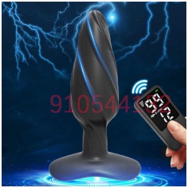 Juguete sexual Masajeador 99 niveles Control remoto Descarga eléctrica Anal Enchufe para la vagina Consolador estimulador de próstata Vibrador Butt Bdsm Juguetes para mujeres y hombres