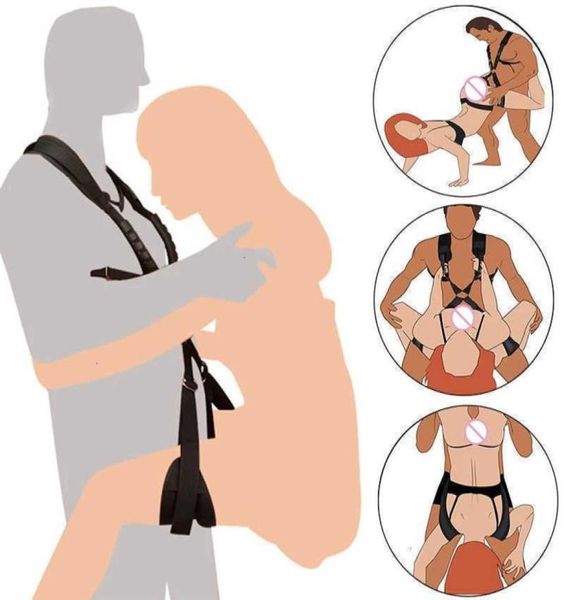 Toy jouet masseur adulte BDSM Bandage swing de liaison d'écartement de répartiteur Toys sexuels érotiques pour les hommes woen couples en nylon swing ceinture retenue5417379