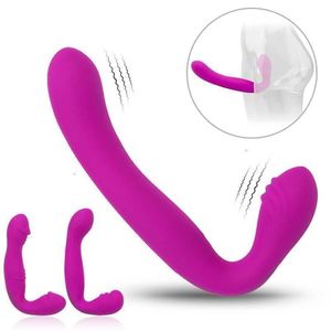 Seksspeeltje Massager Volwassen erotische strapless strapon dildo vibrator pegging anale g-spot dubbele eindigde penis lesbienne voor volwassenen homoseksuele vrouw