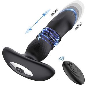 Sex Toy Massager Adult Massager Automatische anale plug telescopische trillingsdildo voor vrouwen vibrator met stimulator draadloze externe prostaatmannen