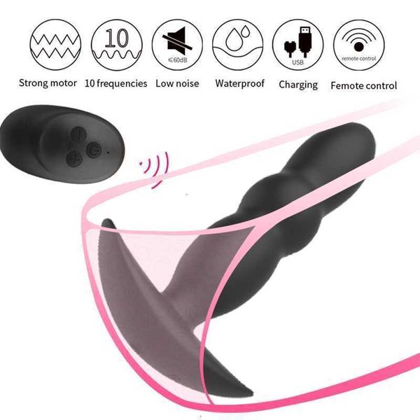 Juguete sexual masajeador adulto masajeador Butt Plug consolador telescópico vibrador Anal para hombres mujeres remoto próstata masturbador masculino estimulador vaginal