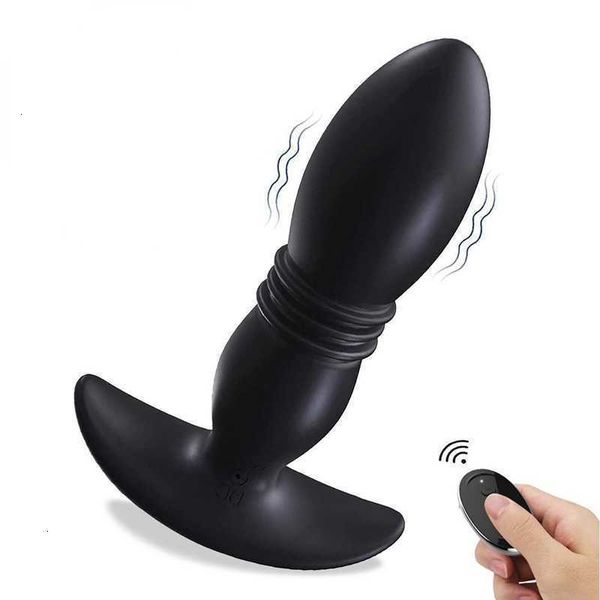 Sex Toy Masseur Adulte Masseur Silicone Plug Anal Vibromasseur Télécontrôle Prostate Télescopique Faux Pénis Gode Homme Masturbation Machine