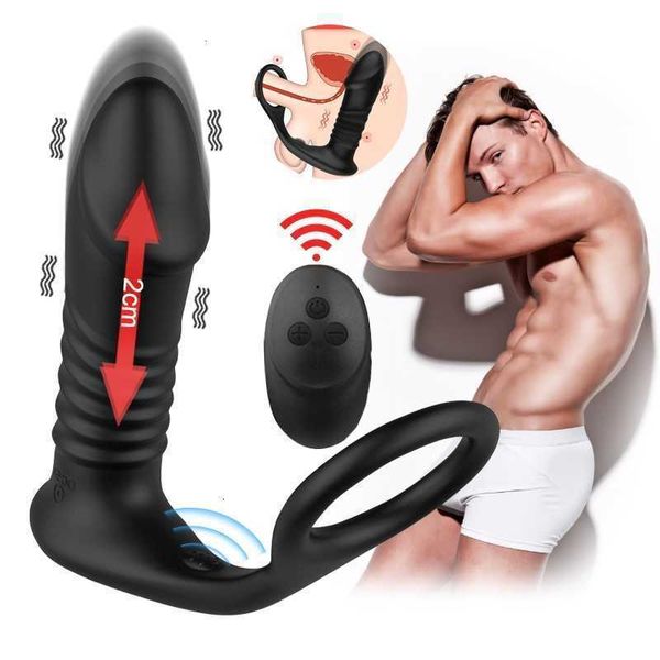 Sexspielzeug-Massagegerät, erwachsenes Massagegerät, Teleskop-Analvibrator, Prostata-Stimulator, Buttplug, Verzögerung der Ejakulation, Penisring, Dildos, Spielzeug