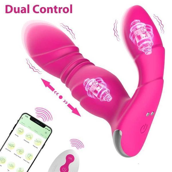 Sex Toy Massager Adult Massager Wearable Vibrating Panties Vibromasseurs App Remote pour les femmes 9 vitesses Vibrations de poussée puissantes Couples Marchandises