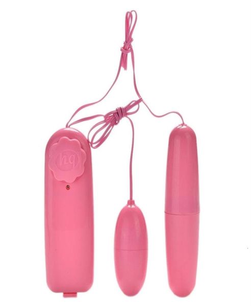 Masajeador de juguete sexual para adultos, vibrador de huevo de salto rosa, masajeador de huevos vibratorios dobles, bala de punto para mujeres Products317y2614443