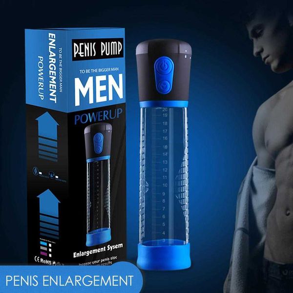 Sex toy masseur Produits pour adultes masseur pompe à vide électrique agrandissement du pénis mâle plus grande amélioration extension de manchon outil de jouet sexuel pour homme