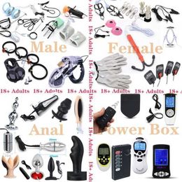 Seksspeeltje Stimulator Volwassenen Electro Shock Penisring Elektrische Cock Cage Urethra Pulse Anale Butt Plug Estim Tepel Sucker Klemmen speelgoed