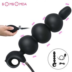 Juguete sexual masajeador tapón Anal inflable expandible trasero ano dilatador expansor consolador para juego Gay Unisex juguetes masajeadores de próstata