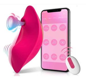 SEX TOY MASSAGER APPLACIÓN Controlado Sucio CLITORIS STIMUTULAT FEMBLE G Spot Estimulación de manchas Panty Sucking Vibrator Toys para Women8006335