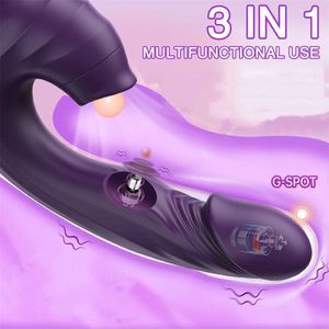 Toy jouet masseur automatique Lictume de langue Licking Vibrateurs pour les femmes 3 en 1 stimulateur de clitoris