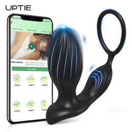 Sex Toy masseur Bluetooth App Swing Plug Anal vibrateur pour hommes fesses mâle masseur de prostate avec anneau de pénis produits pour adultes jouets Couples