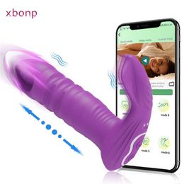 Sexspielzeug-Massagegerät, Bluetooth-App, Vibrator, weiblich, kabellos, ferngesteuert, Stoßdildo, G-Punkt-Klitoris-Stimulator, Spielzeug für Frauen