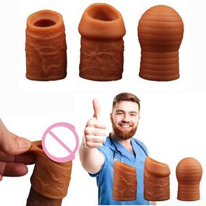 Sekspeelgoed Massager Cock Ring Penis Uitbreiding Verschil voorhuid ringen mannelijke kuisheid kooi massage slot sperma vertraging ejaculatie voor mannen