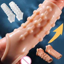 Jouet sexuel masseur anneau de pénis manchon d'agrandissement Granule Clitoris point G stimuler retard éjaculation Plug Anal pour hommes boutique