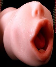 masseur de jouets sexuels de la gorge profonde pipejob mâle masturbateur artificiel réaliste bouche douce langue