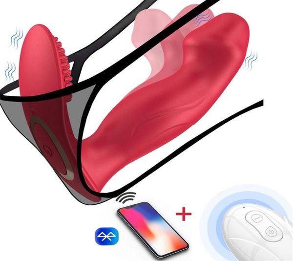 Juguete sexual Masajeador Consolador Aplicación Control remoto inalámbrico Vibrador Meneo Usable Bluetooth Bragas vibrantes Juguetes para los dedos para mujeres Cl1725750