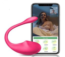 Sex Toy Masseur sans fil Bluetooth G Spot Gode Vibromasseur pour femmes App Support Dragen Vibrerende Ei Clit Vrouwelijk7800742