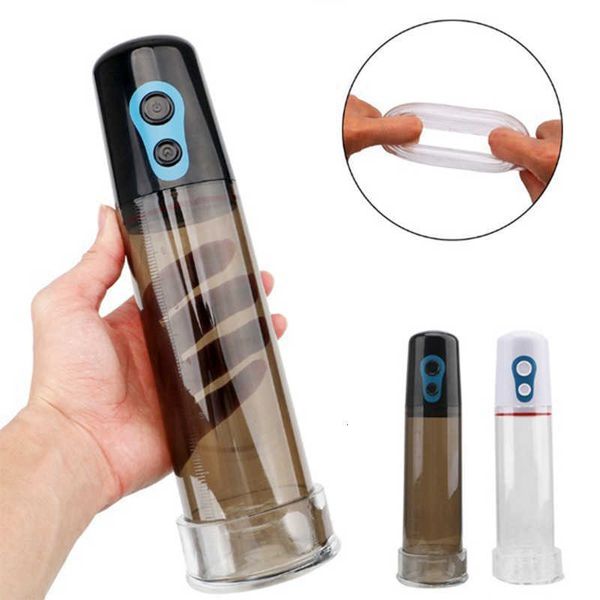 Sex toy masseur électrique avion tasse entièrement automatique mâle transparent pénis pompe d'exercice