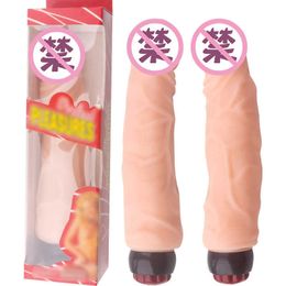 seksspeeltje stimulator Vrouwelijk masturbatie apparaat vleeskleur enkele vibratie nep penis vibrerende stok massage volwassen producten hot