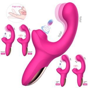 seksspeeltje stimulator Vrouwelijke producten opladen G-spot zuigen kloppen dichtknopen vinger vibrerende massagestok vrouwelijke masturbatie vibrator