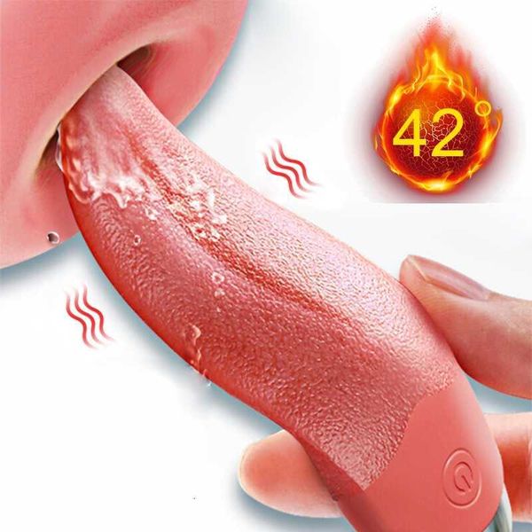 Juguete sexual masajeador vibrador femenino lengua estimulador de clítoris vibrante juguetes con carga Usb lamiendo coño punto G hombres lamer mujeres vibradores