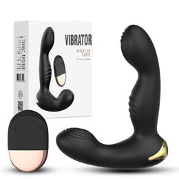 Seksspeeltje Massager Flxur Anale Plug Vibrator Prostaat Massager Siliconen Speelgoed voor Mannen Kont met Draadloze Afstandsbediening 10 Modi Gay Sexy Product