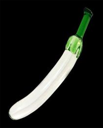Juguete sexual masajeador pimiento verde consolador de cristal juguetes sexuales de vidrio consoladores anales para adultos para mujeres ano Butt Plug Massager2054660