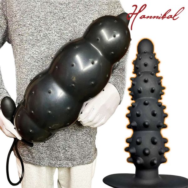 Juguete sexual masajeador Hannibal Anal juguete inflable enchufe extraíble trasero ano expansor Unisex Gay juego masajeador de próstata