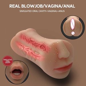 Seksspeeltje Massager Heseks Orale Mannelijke Masturbator Echte Vagina Diepe Pijpen Kutje voor Mannen Speelgoed Masturberen