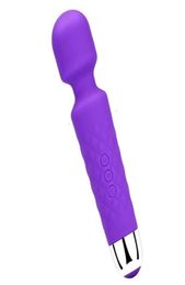 Seksspeeltje Massager op voorraad Waterdichte persoonlijke lichaamsdildo's Vibrator USB Handheld Wand Massager Vibrators Toys7102851