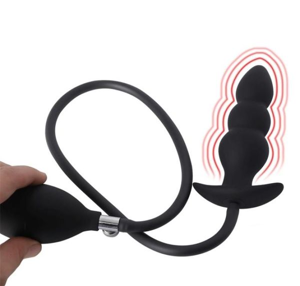 Juguete sexual, masajeador, tapón Anal inflable, cuentas, pene, Bdsm, expansor, dilatador de glúteos, Gspot8628565