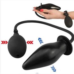 Juguete sexual masajeador inflable Anal Plug hombres Sissy principiante Butt Set bomba suministros para adultos juguetes para mujeres Gay I122w