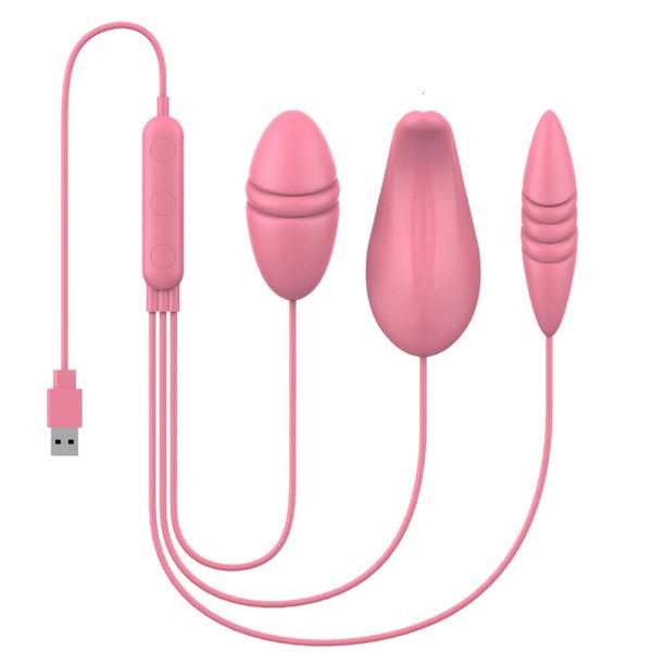 Juguete sexual Masajeador Salto Huevo Lengua Vibrador Usb Vibrador Bolas de amor Punto g femenino Estimulador de clítoris vagina Fuerte vibración Juguetes para mujeres