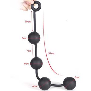 Sekspeelgoed Massager grote grote siliconen kralen anale ketting plug play pull ring bal nieuwe 4 maten masturbatie prostaat voor vrouwelijke mannen producten