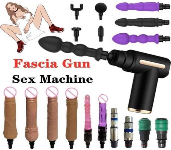 Juguete sexual Máquina masajeadora Orgasmo Estaca Vibrador Consolador Juguetes Pistola fascial Relajación muscular Accesorios de masaje corporal Mujeres Masturbación Dev9389079