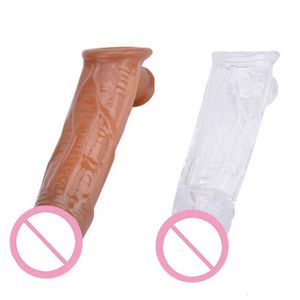 Секс-игрушка-массажер, мужской фаллоимитатор, кольцо на пенис, кольцо на член, задержка эякуляции, многоразовый стимулирующий удлинитель для увеличения рукава
