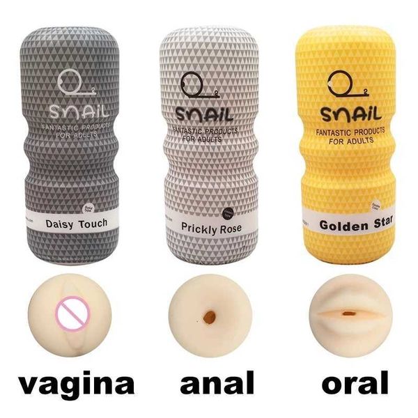 Juguete sexual masajeador taza de masturbación masculina vagina realista ano anal masturbación vaginal caracol avión