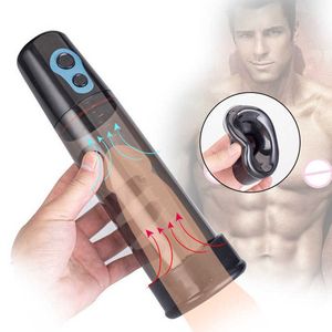 Masajeador de juguete sexual para hombre, potenciador de vacío enchufable, entrenador de pene masculino multiusos, hidroterapia, estiramiento, taza de avión, productos para adultos