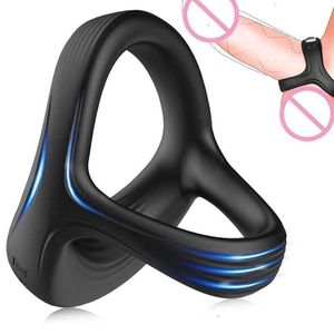 Seksspeeltje Stimulator Man Vibrerende Cock Ringen Kuisheidskooi Penis Ring Vertraging Ejaculatie Vibrator voor Mannen Sexules Winkel Volwassenen 18