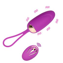 sex toy masseur Articles de massage 12 vitesses Stimulateur de clitoris Télécommande sans fil Oeuf vibrant étanche USB Rechargeable Jouets sexy pour femmes DNWY