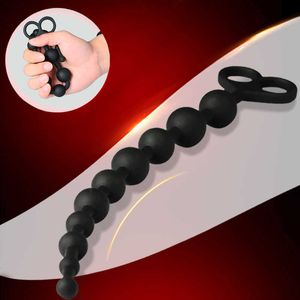 Sex Toy Massager Masaje Sexshop Cuentas anales de silicona Juguetes sexuales para mujer Bolas largas de tapón anal Entrenadores anales Buttplug Productos íntimos eróticos Sextoy