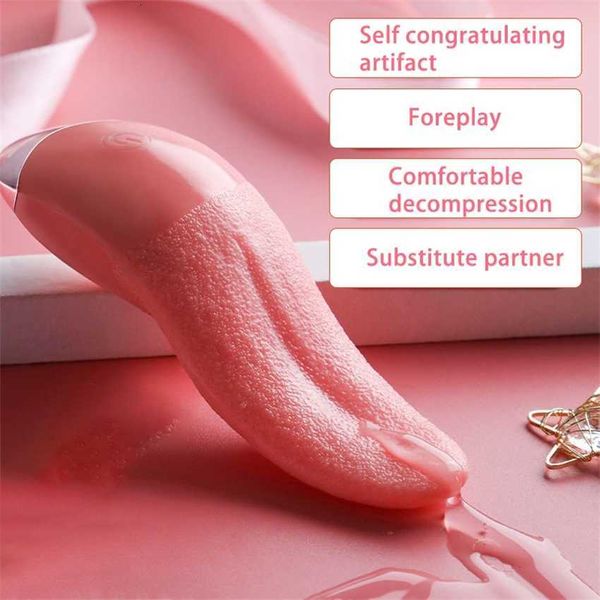 Masseur sexuel réaliste pour femmes, vibrateur de léchage de langue, Stimulation du Clitoris, pipe, Machine d'orgasme féminin, jouet sexuel