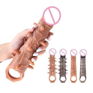 Seksspeeltje stimulator NIEUW Vibrerende uitbreiding voor mannen Herbruikbare dildo Penisringmouw Winkelspeeltje voor MANNEN