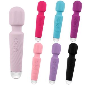 seksspeeltje stimulator Nieuwe vibrator sterke schok opladen AV-massage stok speciaal gevormd hoofd vrouwelijke masturbatie volwassen