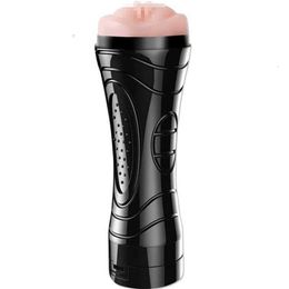 Juguete sexual masajeador una unidad 2 en 1 masturbadores masculinos 3d taza para adultos mamada Stroker vagina texturizada realista masturbación para hombre